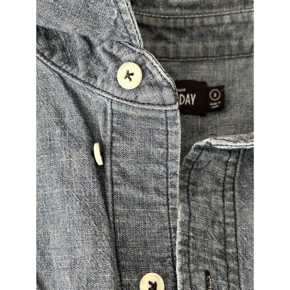 Kate Spade Saturday Denim Chambray Women’s Button Down Jean Shirt sz 2 Blue - Picture 4 of 7